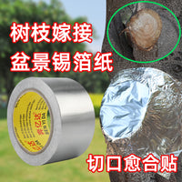 盆景树木伤口愈合锡箔纸果树木切口促进愈合保湿隔热密封铝箔胶带