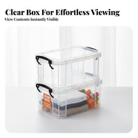 Transparent Stackable Box with Lid Space-Saving Storage Container for Homeowners