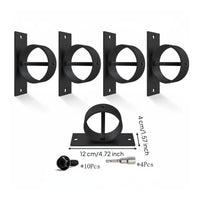 5 Pieces Rustproof Rope Railing Bracket Heavy Duty Cross Screw Rope Clip Weatherproof Stainless Steel Loop Bracket Easy Installation for Garden