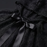 Witch Costume Hooded Cape, Halloween Witch Costume Gothic Party, Women's Fancy Dress, Elegant Lace R - Image 8