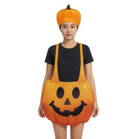 Jack-O'-Lantern Costume Wearable Garment Soft Festive Fancy Dress for Children Adults