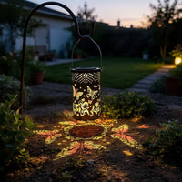 Solar Moth Lantern Metal Moth Solar Lantern Weather-Resistant