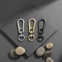 Zinc Alloy Figure 8 Carabiner Keychain Coil Loaded Swivel Snap Hook Key Key Holder Electroplated Finish Metal Belt Loop Key Holder for Men, Car