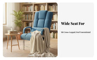 Recliner with Footstool Adjustable Backrestrest Padded Chair and Ottoman Set Ergonomic Design exceptionallySoft Fabric