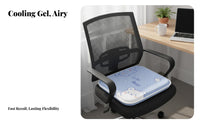 Breathable Cooling Office Chair Pad Washable Cover Gel Seat Cushion Non-Slip Base for Wheelchair Users Women, Car, Home, Dorm Room