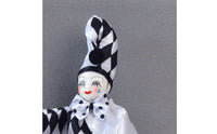 Dangling Leg Clown Doll Poseable Limbs Collectible Harlequin Figurine