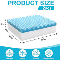 Egg Crate Foam Chair Cushion for Back Relief, Office, Recliner, Wheelchair, Car