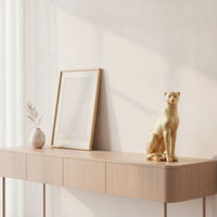 Leopard Figurine Gold Leopard Statue Resin for Desktop, Entryway
