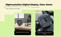 Motorcycle Tire Pressure tracking System, cordless TPMS, instant pressure and temperature alerts, waterproof, universal fit, easy installation