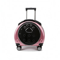 Pet Carrier Suitcase Compact Cat Carrier with Wheels Portable Pet Suitcase with Wheels for Small Dogs, Travel