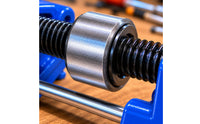 Threaded Adjustment Blade Sharpening Guide Knurled Knob Blade Honing Guide Roller Design Plane Blade Sharpening Jig Blue Body