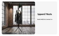 Freestanding Multihanger Rack Stable Base Garment Stand Easy Assembly for Renters