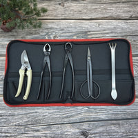 Bonsai Tool Kit Compact Bonsai Tools with Rolling Case Tool Set with Organizer Bag for Hobbyists