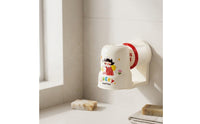 Toothbrush Holder with Tumbler No-Tools Wall-Mounted Toothbrush Holder Self Organizer for Kids, Young Children, Washroom, Rv, Apartment