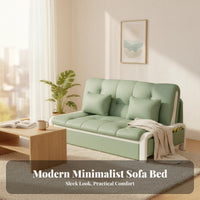 Space-Saving Armless Pull-out Sofabed Multi-Functional Sleeper Sofa High-Density Foam Living Room Furniture Integrated Storage for Small Apartment Dwellers, Students, Homeowners, Home Office