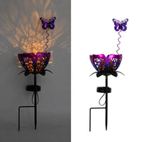 Outdoor Butterfly Garden Stakes with Solar Lights Decorative Butterfly Stake Lights Patterned Garden Stake Light Sturdy for Lawn