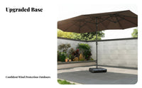 Triplecover Sun-Protective Protection Large Vented Awning Rain and Sun Resistant Patio Umbrella for Homeowners, Families, Courtyard, Backyard