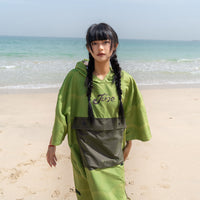 白鳍鲨NU JUNE潜水速干保暖浴袍冲浪游泳换衣斗篷防风浴巾情侣