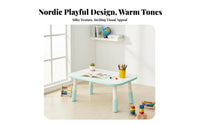 Adjustable Height rabbit Chair and Table Set Multi-Functional Child-Sized Table with 2 Chairs Easy to Clean kids' Furniture Rounded Corners for Toddlers, Preschoolers, Parents, literacy Corner, Nursery, Bedroom, Kindergarten