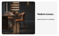 Upholstered Exposedrear Side Chair Modern Minimalist Design Dining Seat Versatile Use Easy to Clean for Kitchen, Cafe