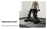 Space-Saving Design V-Shaped Dumbbell Rack Heavy-Duty Vertical Dumbbell Stand Stable Base Vertical Weight Storage Rack Easy Reach for Home Gym Users, Personal Trainers
