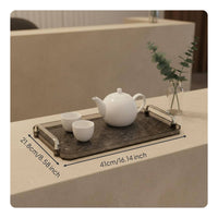 Water Wave Tray with Handles Easy to Clean Home Decor for Kitchen, Bathroom