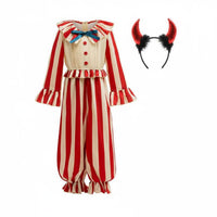 Horror Movie Clown Cosplay Ruffled Details Girls Clown Jumpsuit Skin-Friendly