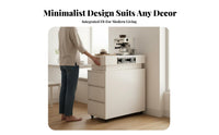 Rolling Island Table Space-Saving Rolling Kitchen trolley Mobile Design for Renters