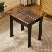 Solid Wood Stool Sturdy Small Table Low Seat for Entryway, Bedroom