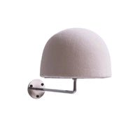 Hat Rack Wig Stand Wall-mounted Organizer with Hooks Metal Rack Display Stand Hemispherical Textile Head Fade-resistant Peel-proof Construction Suitable for Hairpiece Storage Entryways Retail Spaces
