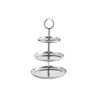 Nordic Light Luxury Stainless Steel Three-Tier Fruit Plate with Stand