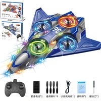 Remote Control Stunt Fighter Jet Drone Toy with Spray Function