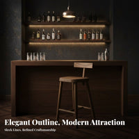 Bar Stool with Spinerest Modern Minimalist Design Counter Chair Nordic and Aesthetic Easy to Assemble for Adults, Householders