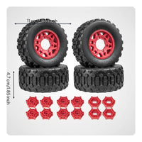 2 Pieces Short Course RC Tire High Traction Rough-Terrain RC Tire Multi-Surface Grip For