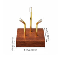 Wood Base Sphere Holder Three-Claw Support 3 Prong Display Stand Minimalist Design Crystal Ball Holder for Collectors, Home Decor, Desktop