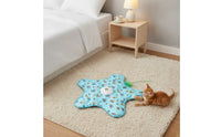 Electric Cat Play Mat with Motor Rechargeable Cat Toy with Feather Teaser Interactive Self-Playing for Cats, Kittens, Home