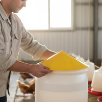 Chicken Feeder Rainproof Lid Poultry Feed Container Heavy Duty for Farmers