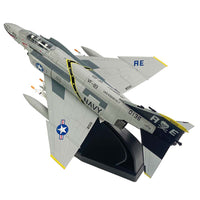 1/100 F-4 Phantom Pirate Flag Independence F4C Fighter Military Alloy Aircraft Model Simulation Ornament