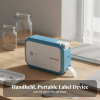Bluetooth Connectivity Handheld Thermal printing Printer Portable Handheld Thermal Printer App Controlled Label device Rereplenishable for Home Organizers, Homeowners, Students, School, Warehouse, Kitchen, Gift Wrapping