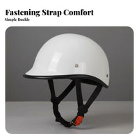 Retro Half Helmet Shell Vintage Design Quick Release Buckle for Women Riders, Street Riding, City Commuting