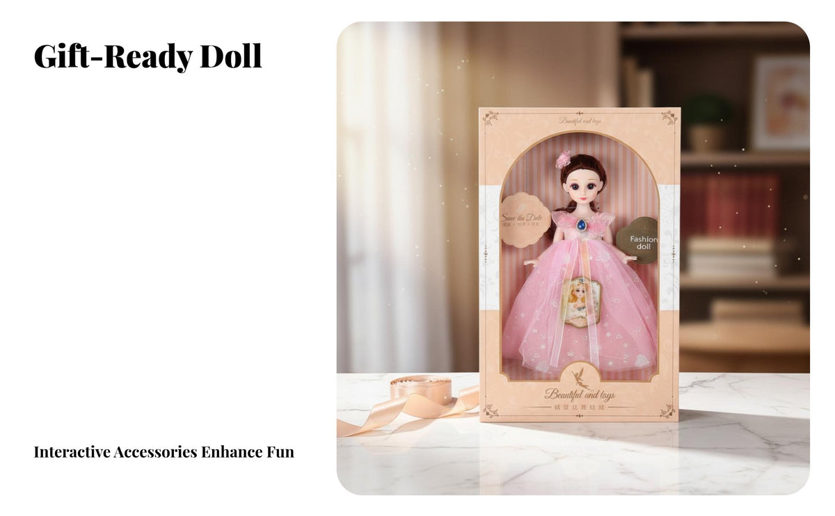 Doll Gift Set Changeable Clothes Articulated Dress-up Doll children's Toy for Girls, Bedroom