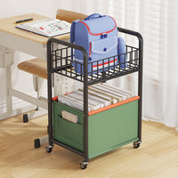 Mobile Book Shelf Cart with Wheels for Desk Side Storage
