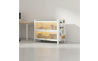 Glass Door Display Cabinet Sturdy Steel Frame Collectible Display Cabinet