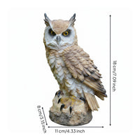 Resin Owl Statue Owl Garden Figurine Cute Design Outdoor Decoration for Patio
