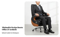Highrear Recliner with Footrest Comfortable Managerial Chair Reclining Function Computer Seating for Managerials, @telecommuting Workers, Study Room