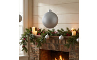 Christmas Ornament with Hanging Cap Glittery Christmas Ball Tree Ornaments Silver