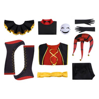 Clown Costume Stage Performance Harlequin Outfit Geometric Pattern