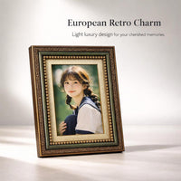 European Classical Picture Frame, Vintage Resin Photo Frame, A4 Desktop Stand fo #variant:6 inch Desktop (Inner 10.3x15.3cm)