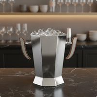 Stainless Steel Ice Vessel Retro Design Champagne Cooler Vessel Decorative