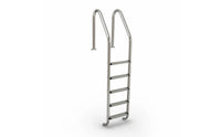 5-Step Pool Ladder Easy to Install Stainless Steel Pool Ladder Drillless for in-Ground Pools